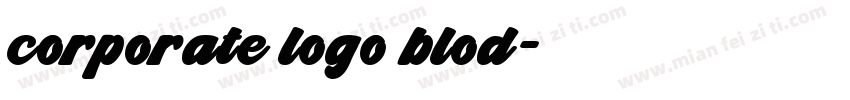 corporate logo blod字体转换
